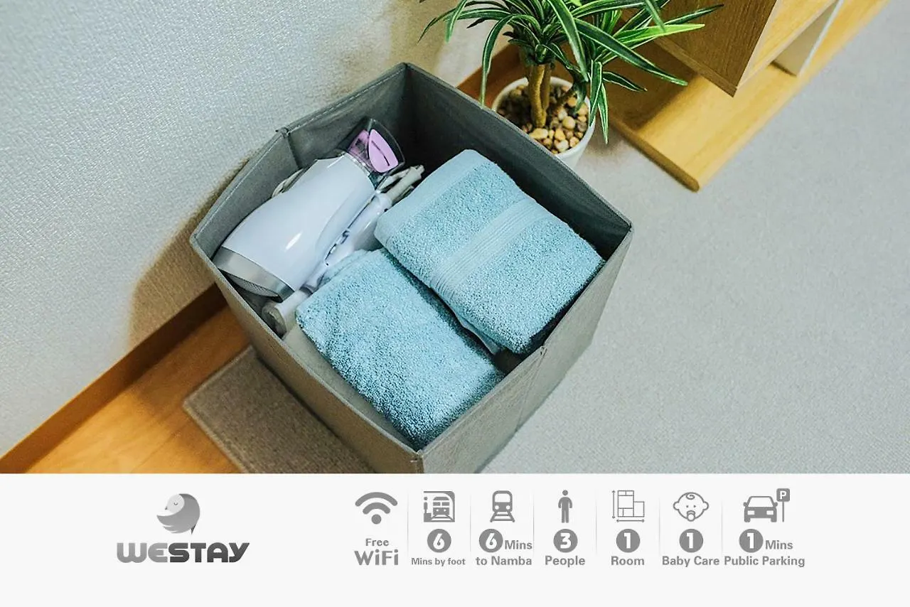 Westay Designers House/6 Mins To Shinsaibashi202 Osaka Apartment