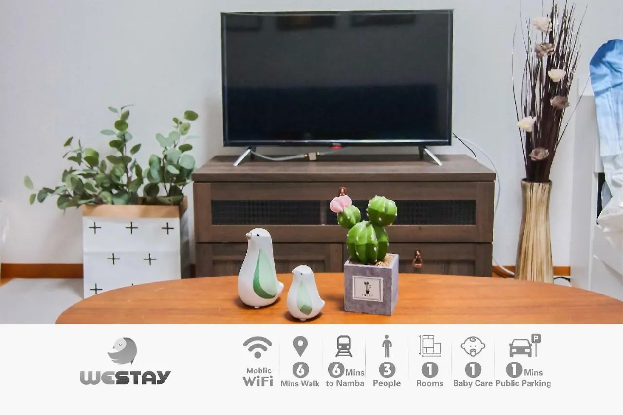 Westay Designers House/6 Mins To Shinsaibashi202 Osaka Apartment
